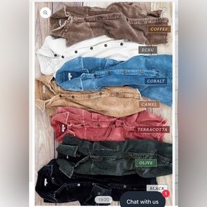 Corduroy jacket in cobalt